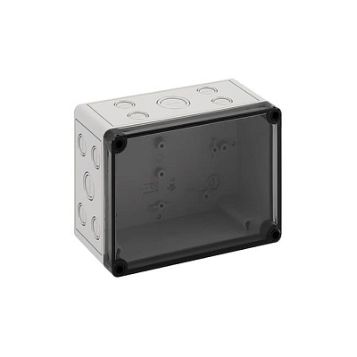 Корпус TK PC 1813-9-tm, прозрачная крышка, с входами