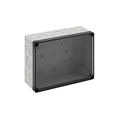 Корпус TK PS 2518-9-tm, прозрачная крышка, с входами