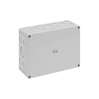 Корпус TK PC 2518-9-m, серая крышка, с входами