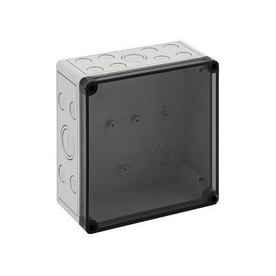 Корпус TK PC 1818-9-tm, прозрачная крышка, с входами