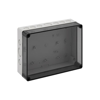 Корпус TK PC 2518-8f-tm, прозрачная крышка, с входами
