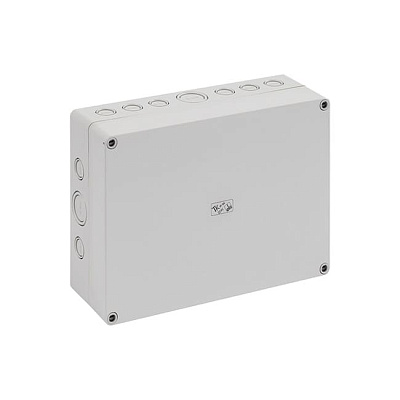 Корпус TK PC 2518-8f-m, серая крышка, с входами